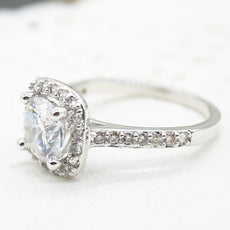 2.00CT Cushion-Cut Queen White Elements Ring - Puritific