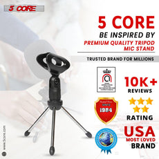 5Core Microphone Stand Tripod Mic Stand Universal Adjustable Desk Microphone arm MINI TRIPOD MIC STAND-10