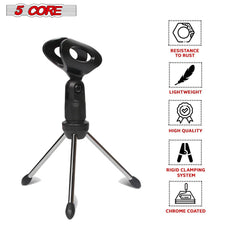 5Core Microphone Stand Tripod Mic Stand Universal Adjustable Desk Microphone arm MINI TRIPOD MIC STAND-3