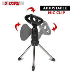 5Core Microphone Stand Tripod Mic Stand Universal Adjustable Desk Microphone arm MINI TRIPOD MIC STAND-5