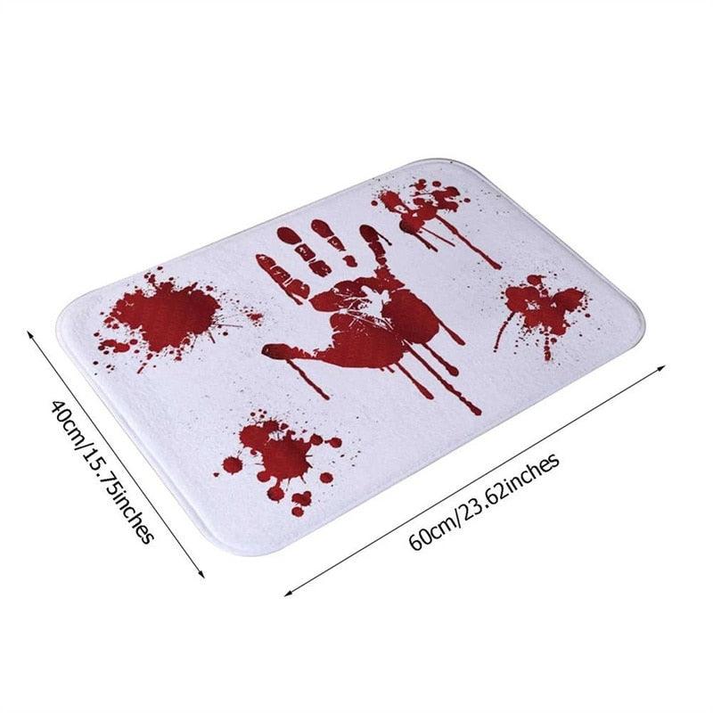 Halloween Blood Footprint Door Mat - Puritific