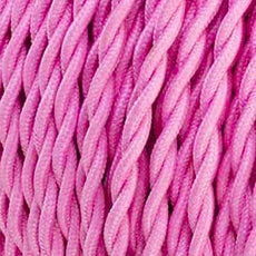 5m Baby Pink 2 Core Twisted Electric Fabric 0.75mm Cable~1757-0