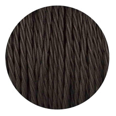 5m Black 2 Core Twisted Electric Fabric 0.75mm Cable~1769-2