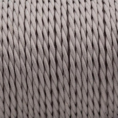 5m Grey 2 Core 8amp Twisted Electric Fabric 0.75mm Cable~1765-0