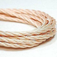 5m Rose Gold 2 Core Twisted Electric Fabric 0.75mm Cable~1753-3