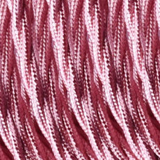 5m Shiny Pink 2 Core 8amp Twisted Electric Fabric 0.75mm Cable~1754-0