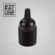 5Pack E27 Light Bulb Pendant Socket Holder Screw Black Plastic Lamp holder ~4371-3