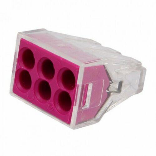 6 Way Connector Wire Pole Push Reusable Terminal Block Electric Cable~2039-2