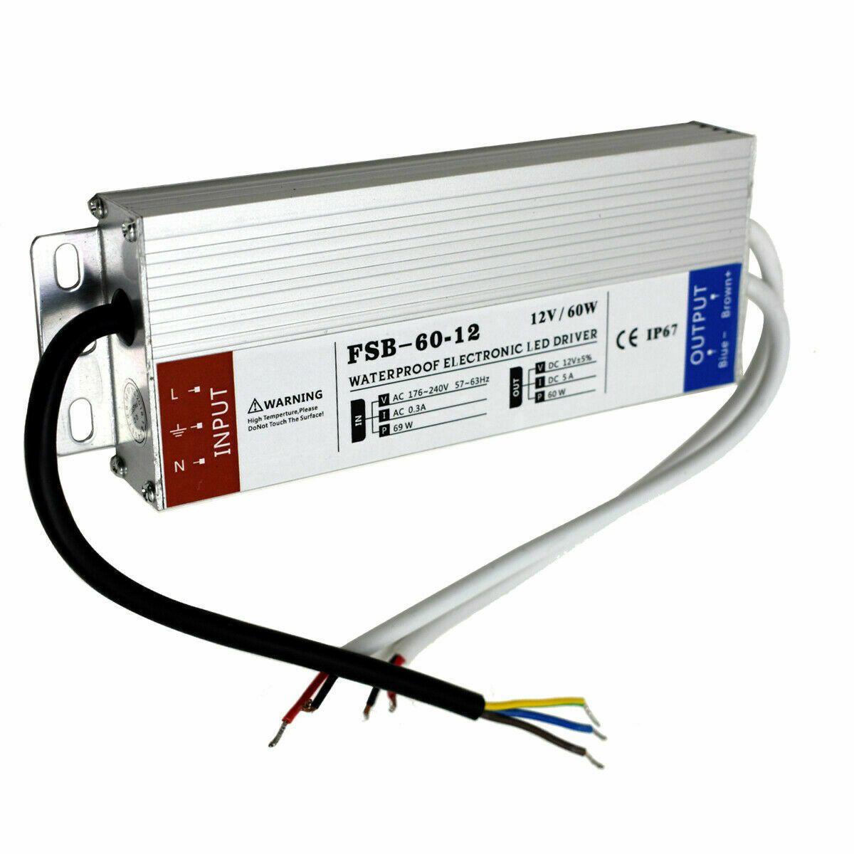 60W LED driver switch power supply transformer IP67 Ultra Slim~2098-0