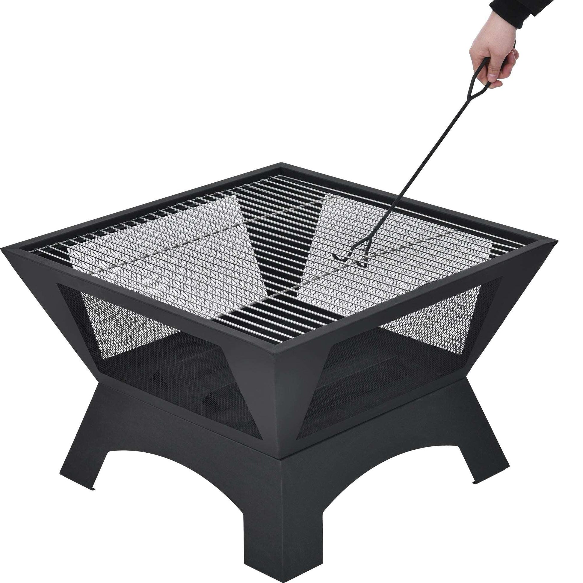 62 cm Fire Pit, Outdoor Portable Fire bowl, - Puritific