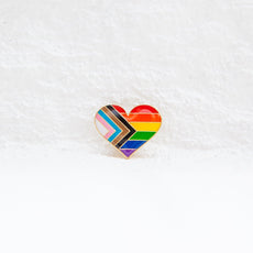 Progress Flag Love Heart Pin - Puritific