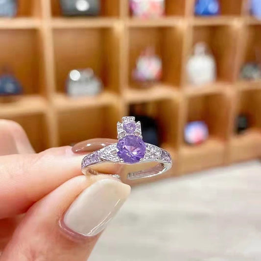 Luxury Purple Zircon Ring Crystal - Puritific