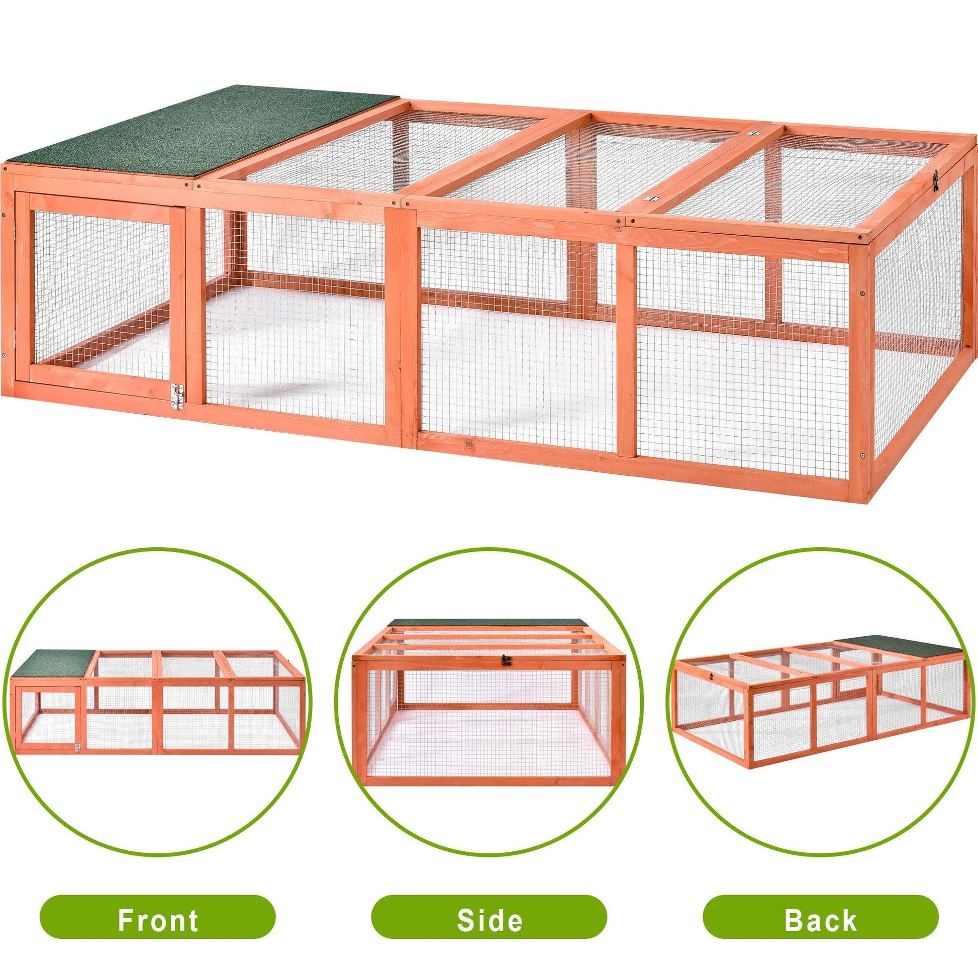 70 Outdoor Bunny Rabbit Hutch Tortoise House - Puritific