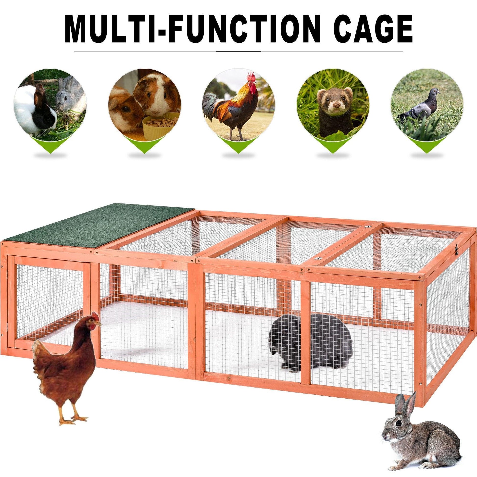 70 Outdoor Bunny Rabbit Hutch Tortoise House - Puritific