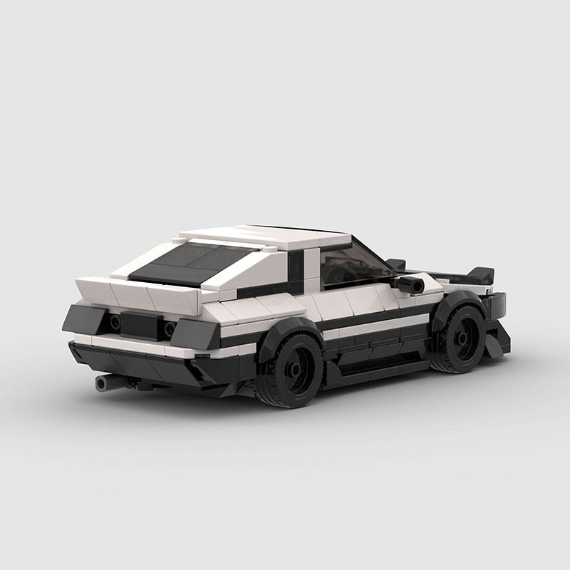 AE86 Black White Building Blocks Toy Car - Puritific