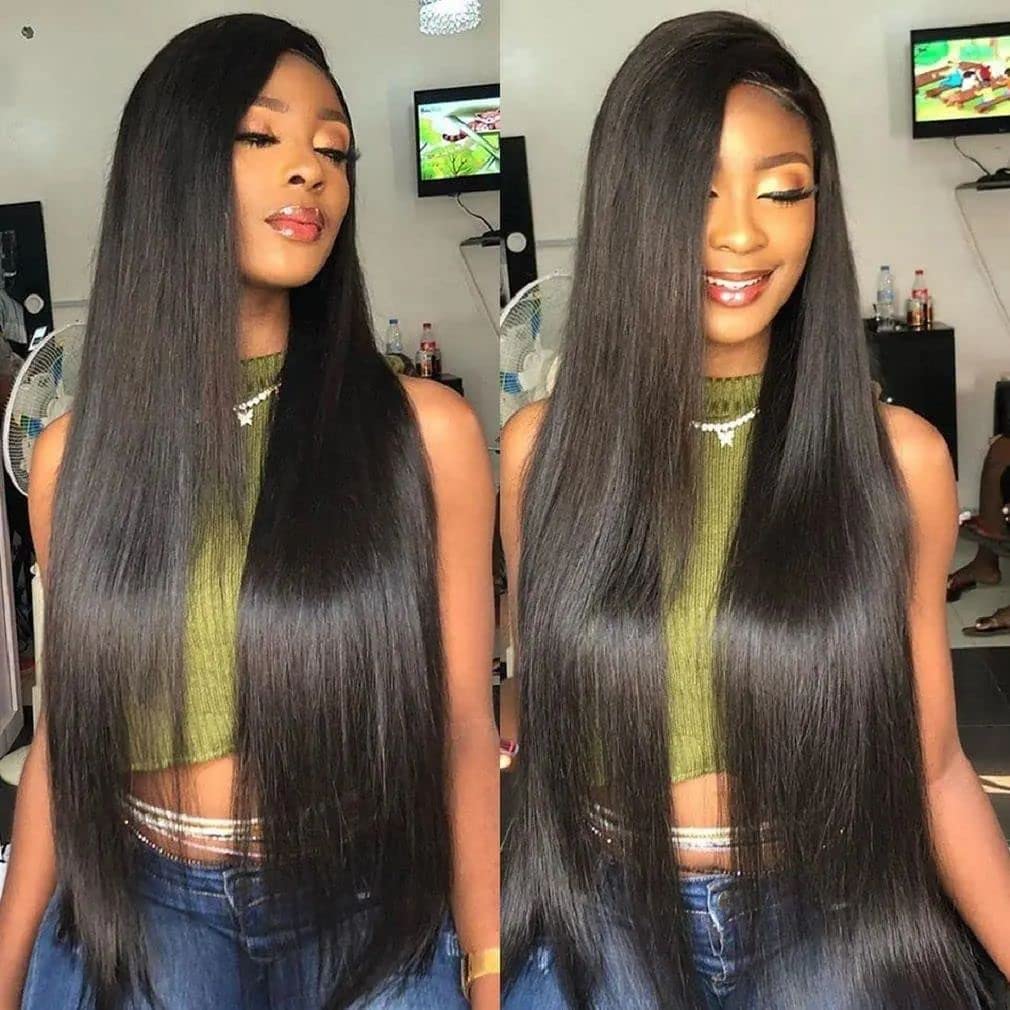 12A Raw Indian Hair HD Lace Frontal Wig Brazilian Virgin Swiss Lace Frontal Bone Straight Human Hair Wigs For Black Women - Puritific