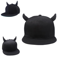 Black Cotton Punk Horn Cap - Puritific