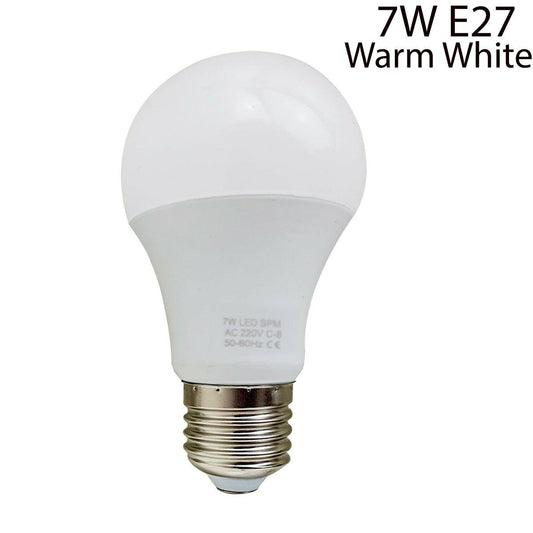 7W E27 Light Bulb Energy Saving Lamp Warm White Globe~1371-0