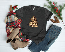 Leopard Christmas Tree Shirt, Christmas Shirts - Puritific