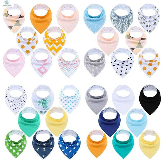 8Pcs/Lot Soft Baby Bandana Baby Bibs - Puritific