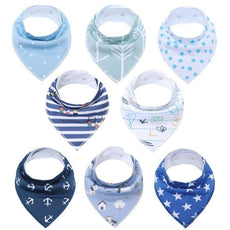 8Pcs/Lot Soft Baby Bandana Baby Bibs - Puritific