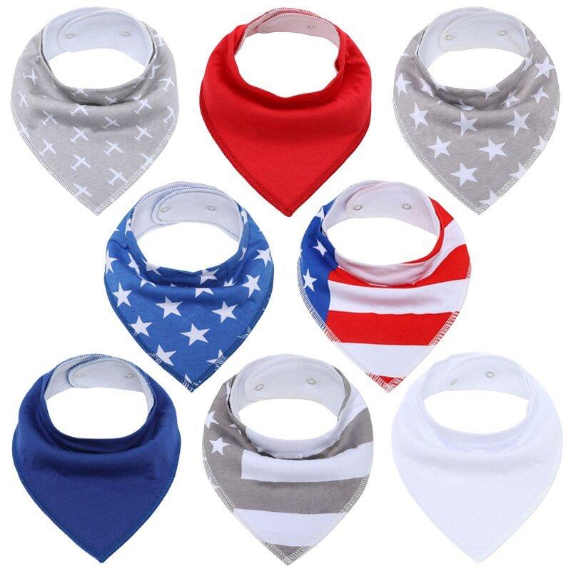 8Pcs/Lot Soft Baby Bandana Baby Bibs - Puritific