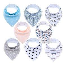 8Pcs/Lot Soft Baby Bandana Baby Bibs - Puritific