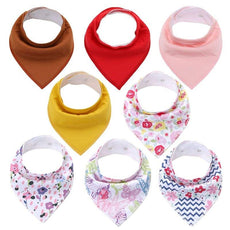 8Pcs/Lot Soft Baby Bandana Baby Bibs - Puritific