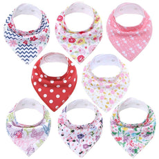 8Pcs/Lot Soft Baby Bandana Baby Bibs - Puritific