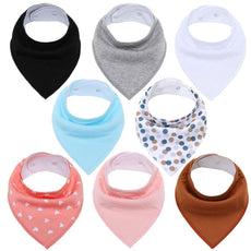 8Pcs/Lot Soft Baby Bandana Baby Bibs - Puritific