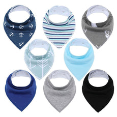 8Pcs/Lot Soft Baby Bandana Baby Bibs - Puritific