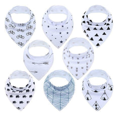 8Pcs/Lot Soft Baby Bandana Baby Bibs - Puritific