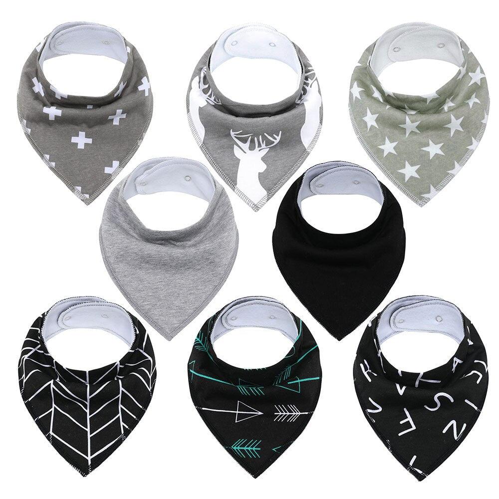 8Pcs/Lot Soft Baby Bandana Baby Bibs - Puritific