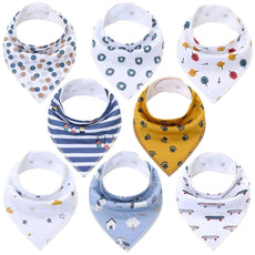 8Pcs/Lot Soft Baby Bandana Baby Bibs - Puritific