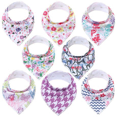 8Pcs/Lot Soft Baby Bandana Baby Bibs - Puritific