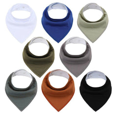 8Pcs/Lot Soft Baby Bandana Baby Bibs - Puritific