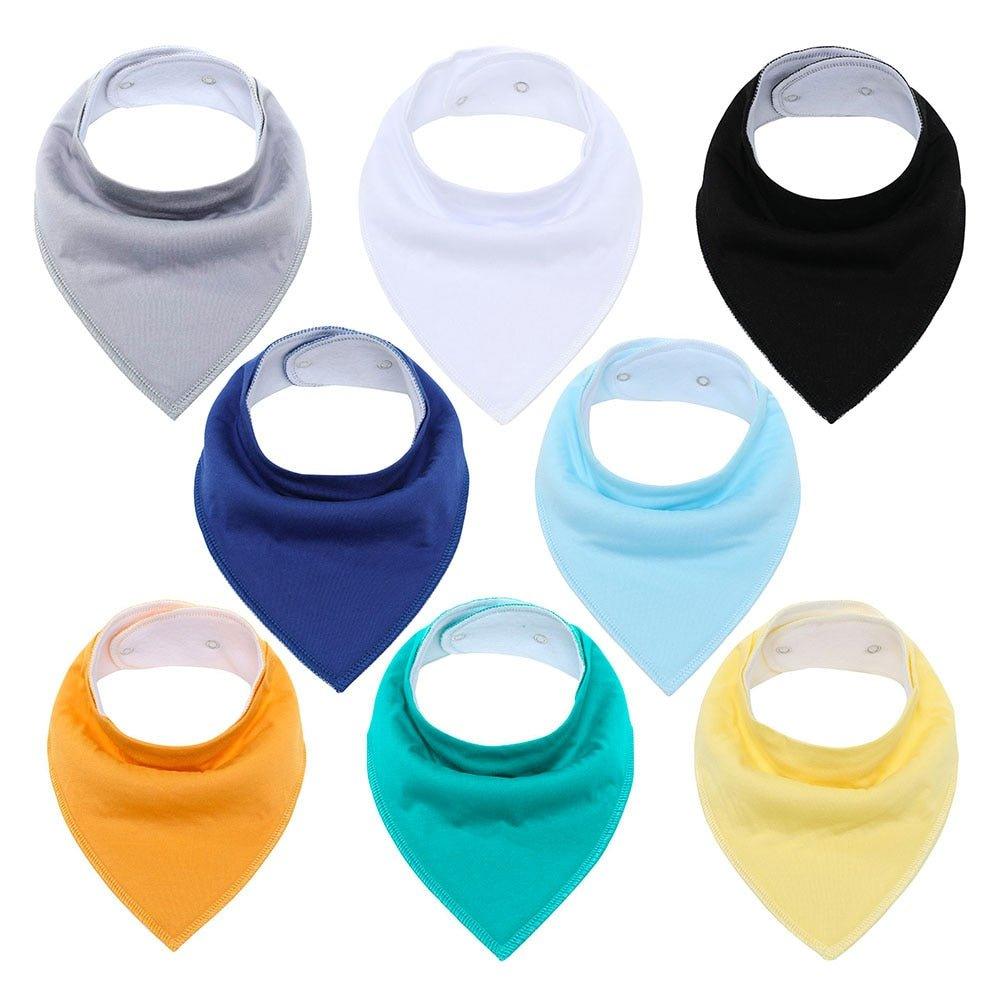 8Pcs/Lot Soft Baby Bandana Baby Bibs - Puritific