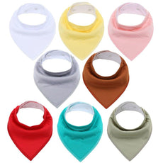 8Pcs/Lot Soft Baby Bandana Baby Bibs - Puritific