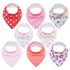 8Pcs/Lot Soft Baby Bandana Baby Bibs - Puritific