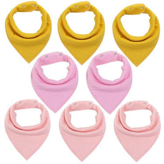 8Pcs/Lot Soft Baby Bandana Baby Bibs - Puritific