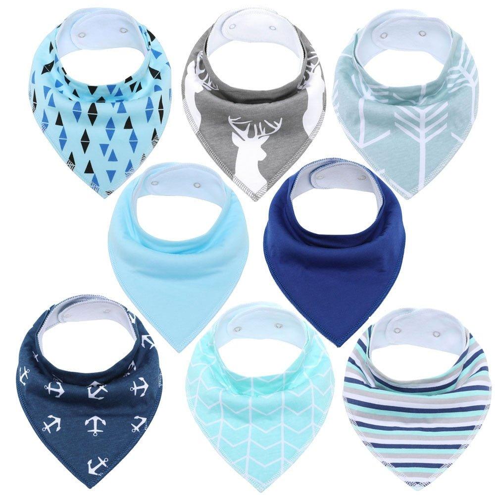 8Pcs/Lot Soft Baby Bandana Baby Bibs - Puritific