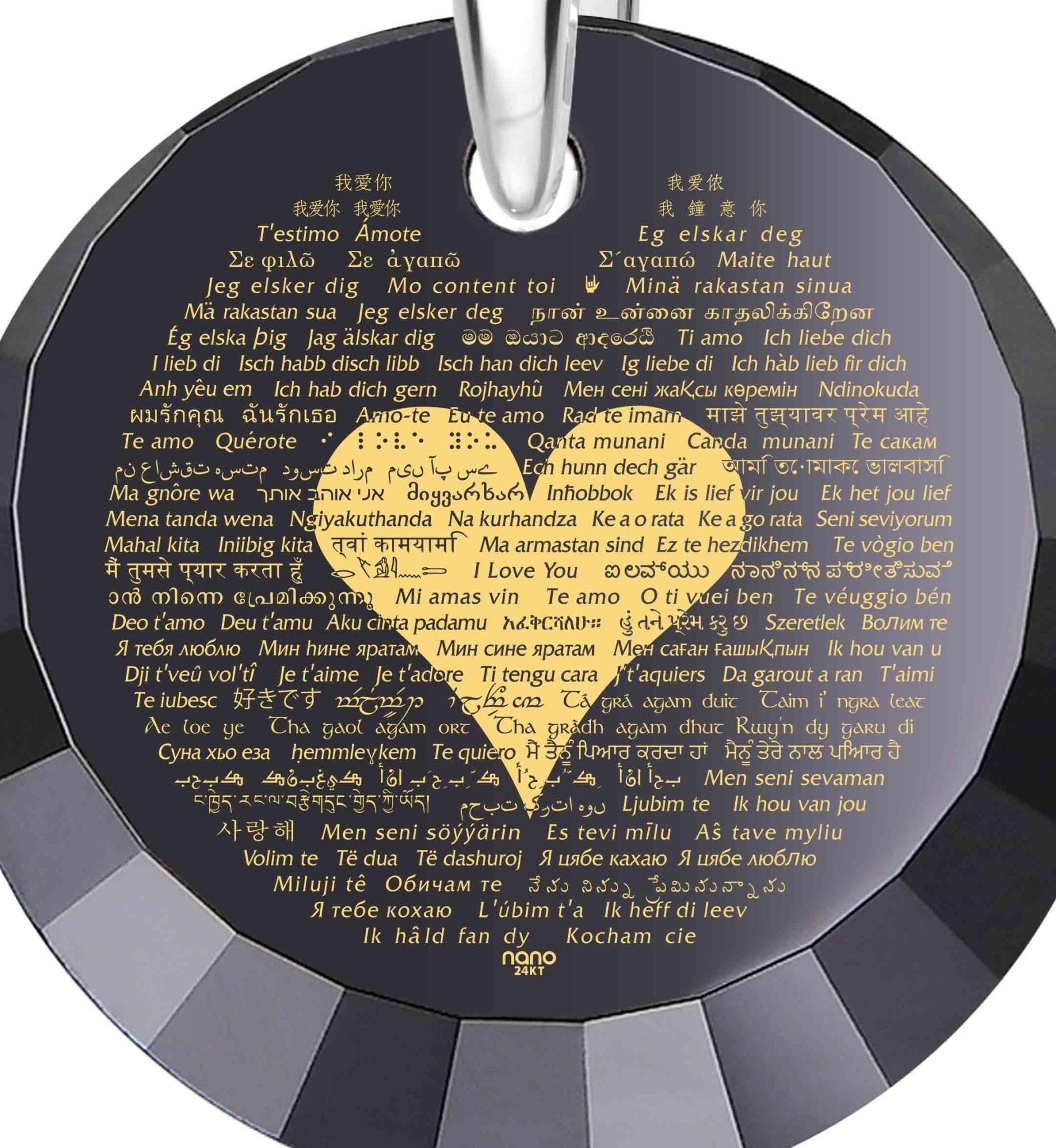 925 Sterling Silver I Love You Necklace in 120 Languages - Puritific