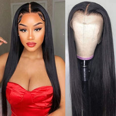 12A Raw Indian Hair HD Lace Frontal Wig Brazilian Virgin Swiss Lace Frontal Bone Straight Human Hair Wigs For Black Women - Puritific