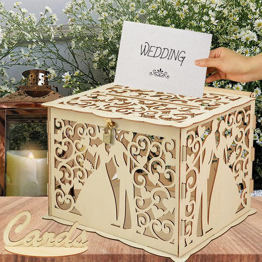 Wooden Wedding Gifts Card Boxes - Puritific