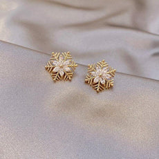 Christmas Snowflake Stud Earrings - Puritific