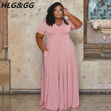 A-Line Long Plus Size Dress - Puritific