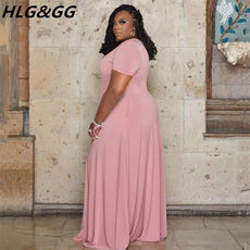 A-Line Long Plus Size Dress - Puritific