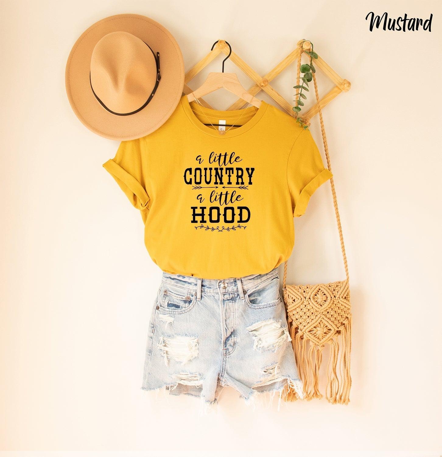 A Little Country A Little Hood Shirt, Country Music Shirt - Puritific