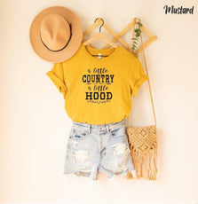 A Little Country A Little Hood Shirt, Country Music Shirt - Puritific