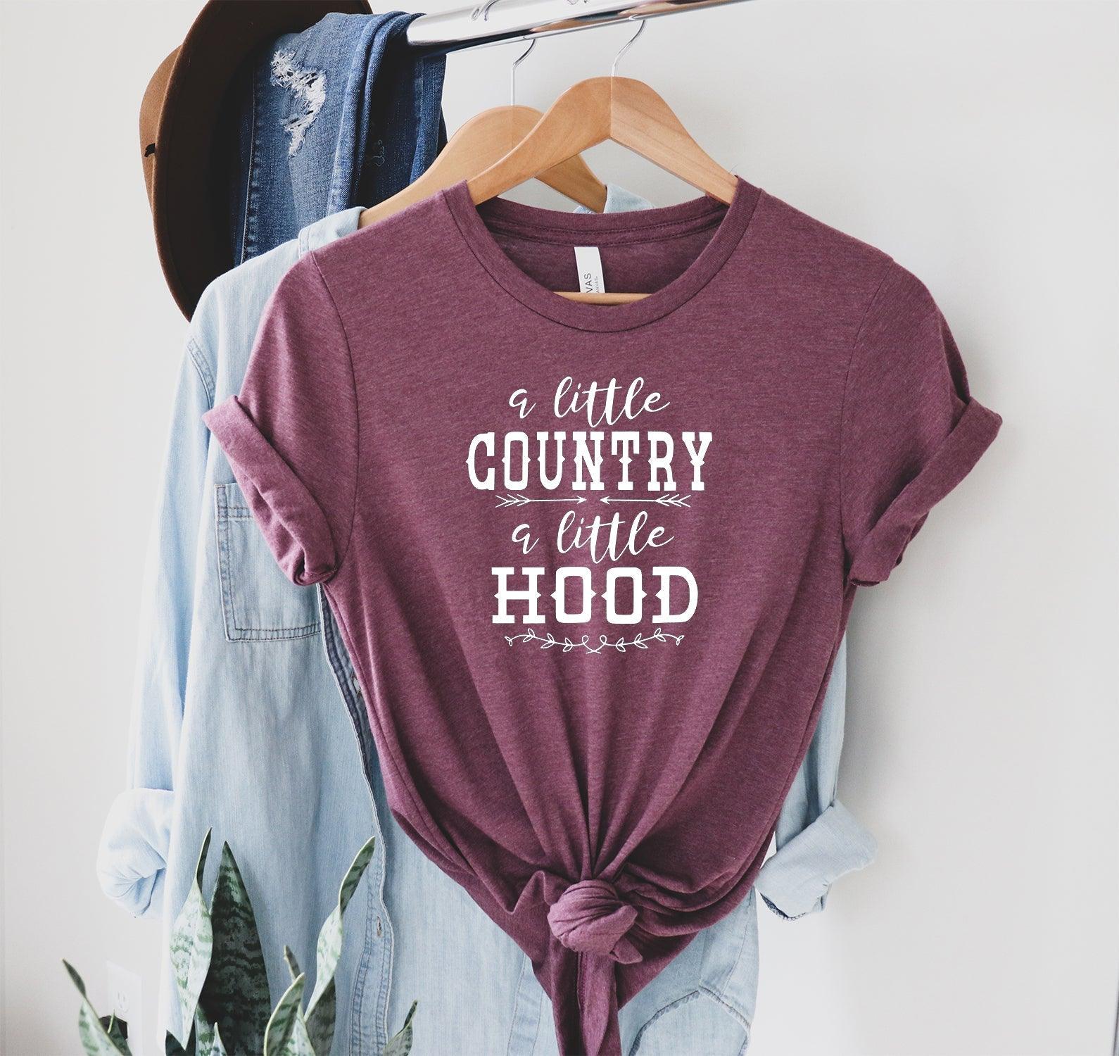 A Little Country A Little Hood Shirt, Country Music Shirt - Puritific